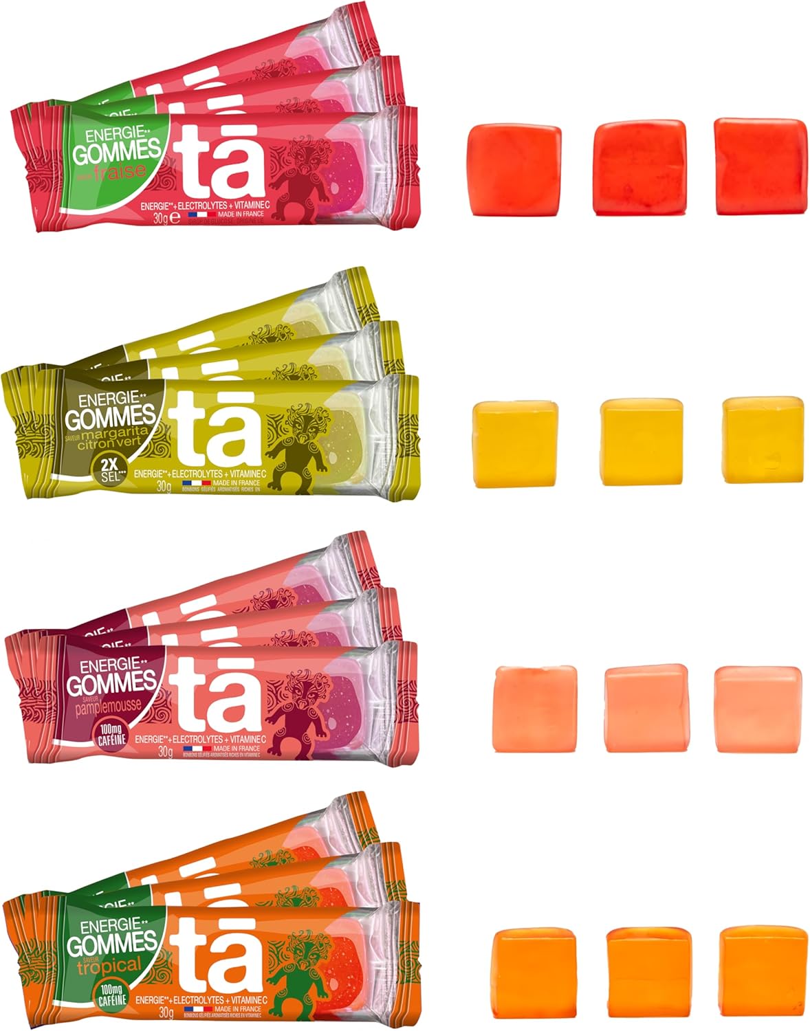 ⚡ TA Energy – Gommes Énergétiques Sport Pack de 3 gommes x12